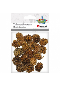 Szyszki mix rozmiarów brązowe 20g