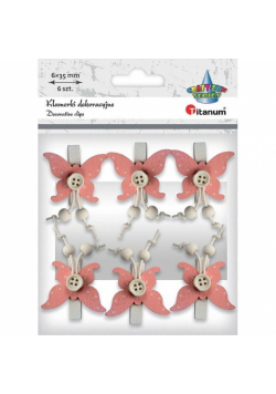 Klamerki drewniane z dekorem