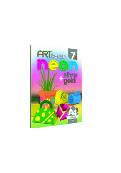 Blok kartonów kolorowych A4/7K neon 250g