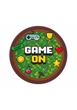 Talerzyki papierowe Game On 23cm 6szt