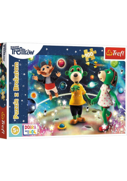 Puzzle 100 Glitter Trefliki wśród gwiazd TREFL
