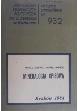 Mineralogia opisowa
