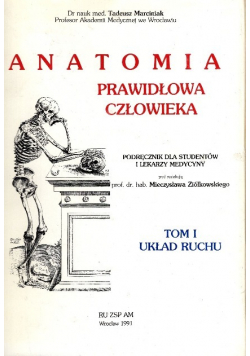 Anatomia prawidłowa człowieka Tom 1