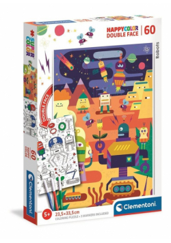 Puzzle 60 HappyColor Double Face Robot
