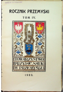 Rocznik Przemyski tom IV 1923 r