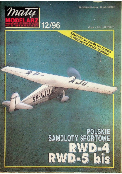 Mały modelarz nr 12 Polskie samoloty sportowe RWD - 4 RWD - 5