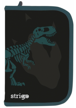 Piórnik szkolny z dwiema klapami Dinozaur STRIGO