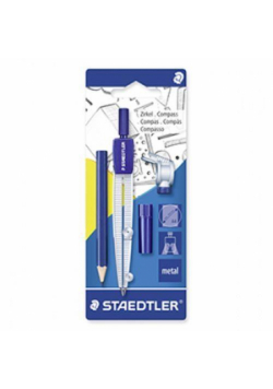 Cyrkiel szkolny+grafity+ołówek STAEDTLER