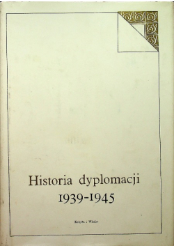 Historia dyplomacji 1939 1945
