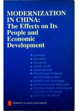 Modernisation in China the Effects on its People and Economic Development