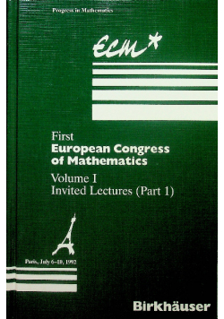 First European Congress of Mathematics Volume I