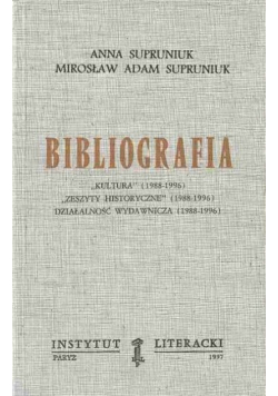 Bibliografia Kultura Zeszyty Historyczne 1988 - 1996