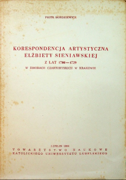 Korespondencja artystyczna Elżbiety Sieniawskiej