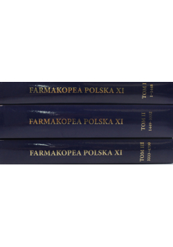 Farmakopea Polska XI 2017 Tom I do III
