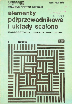 Elementy półprzewodnikowe i układy scalone nr 1 / 1986