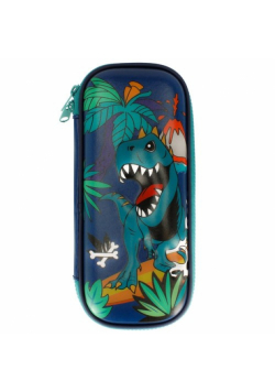 Piórnik 3D Dino 1 zamek 2 klapki