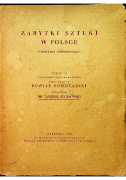 Zabytki Sztuki w Polsce ,1938r.