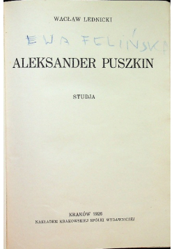 Aleksander Puszkin 1926 r.
