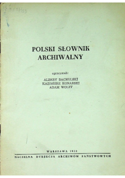 Polski słownik archiwalny