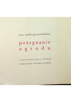Pożegnanie ogrodu