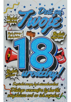 Karnet Urodzinowy 18