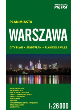 Warszawa 1:26 000 plan miasta PIĘTKA