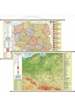 Mapa ścienna - fizyczno-admini. 1:1 800 000 Polska