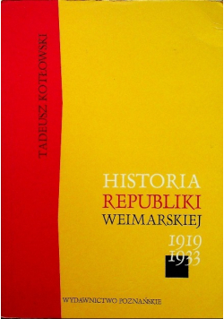 Historia Republiki Weimarskiej 1919 - 1933