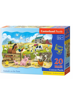 Puzzle 20 maxi - Animals on the Farm CASTOR