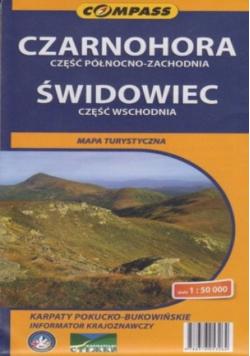 Czarnohora Świdowiec Mapa Turystyczna 1 : 50 000