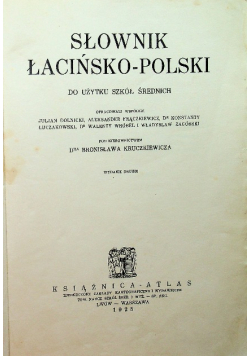 Słownik łacińsko -polski, 1925 r.