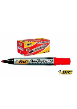 Marker Permanentny Eco 2000 czerwony (12szt) BIC