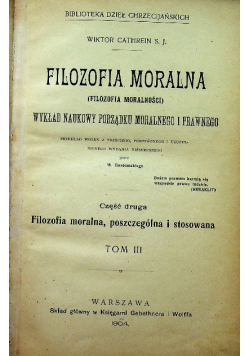 Filozofia moralna Tom III 1904 r.