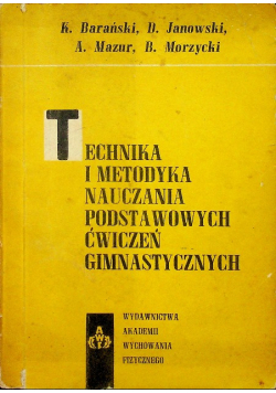 Technika wykonania i metodyka nauczania podstawowych ćwiczeń gimnastycznych