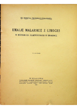 Emalje malarskie z limoges 1922 r.