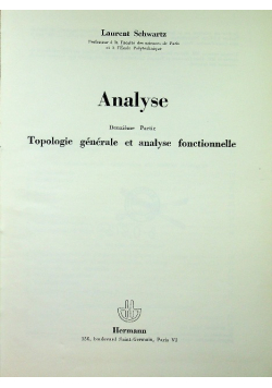 Analyse Topoogie generale et analyse fonctinnelle