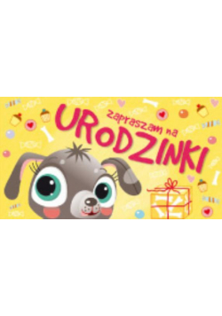 Zaproszenie urodzinowe - Piesek (5szt) AVANTI