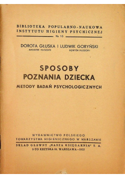 Sposoby Poznania Dziecka 1937 r.
