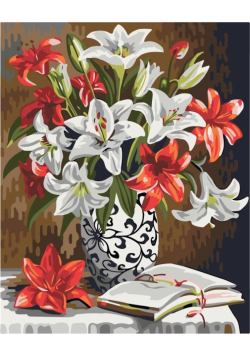 Malowanie po numerach - Przepiękne lilii 40x50cm