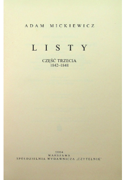 Mickiewicz Dzieła tom 16 Listy część 3