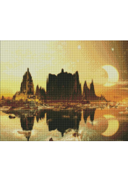 Diamentowa mozaika - Złote Miastoż 40x50cm