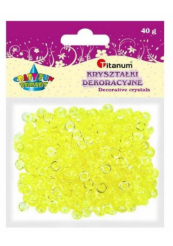 Koraliki plastikowe połówka kuli cytrynowe 40g
