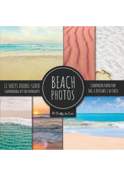 Beach Photos Scrapbook Paper Pad 8x8 Scrapbooking Kit for Papercrafts, Cardmaking, DIY Crafts, Summer Aesthetic Design, Multicolor