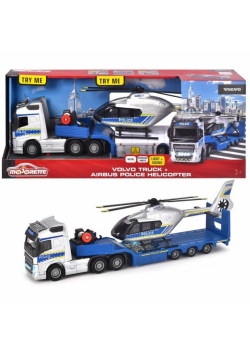 Majorette ciężarówka Volvo + helikopter