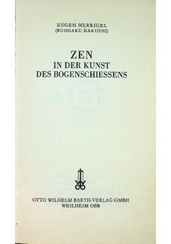 Zen in der kunst des bogenschiessens