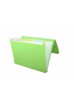 Teczka z przegródkami A4 PP-104 zielona PENMATE