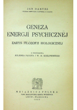 Geneza energji psychicznej 1923 r.