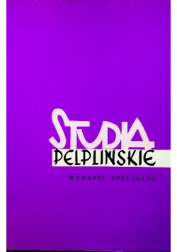 Studia Pelplińskie ,Tom XXXIII