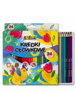 Kredki Premium Kolori trójkątne 24 kolory PENMATE