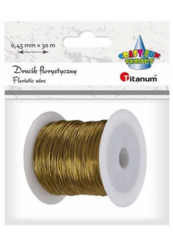 Drucik florystyczny 0,45mmx30m złoty